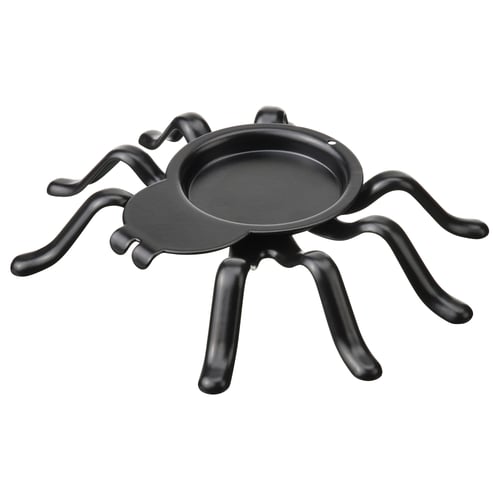 KUSTFYR Teelichthalter, Spinne schwarz, 2 cm