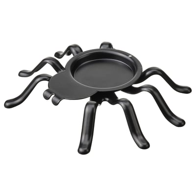 KUSTFYR Teelichthalter, Spinne schwarz, 2 cm