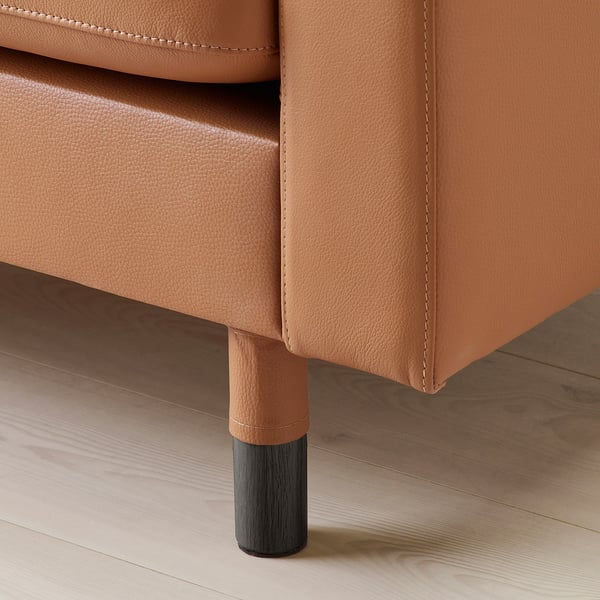 LANDSKRONA 2er-Sofa, Grann/Bomstad goldbraun/Holz/schwarz
