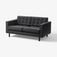 LANDSKRONA 2er-Sofa, Grann/Bomstad schwarz/Holz/schwarz