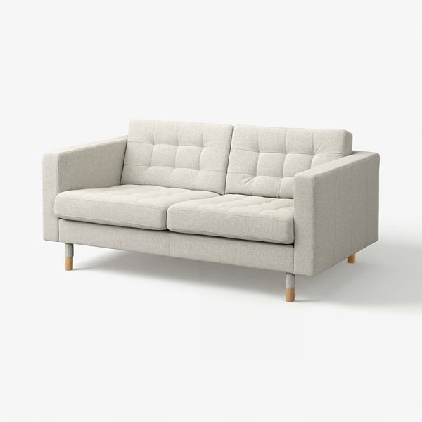 LANDSKRONA 2er-Sofa, Gunnared/beige Holz