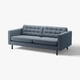 LANDSKRONA 3er-Sofa, Gunnared blau/Holz/schwarz
