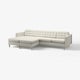 LANDSKRONA 4er-Sofa mit Récamieren, Gunnared beige/Holz