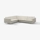 LANDSKRONA Ecksofa 5-sitzig, Gunnared beige/Metall