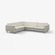 LANDSKRONA Ecksofa 5-sitzig, Gunnared beige/schwarz/Holz