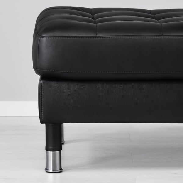 LANDSKRONA Hocker, Grann/Bomstad schwarz/Metall