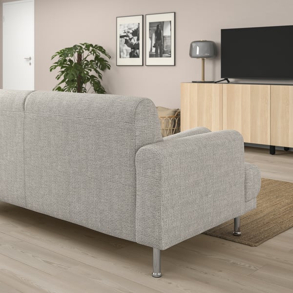 LÅNGARYD 2er-Sofa, Lejde hellgrau/Metall