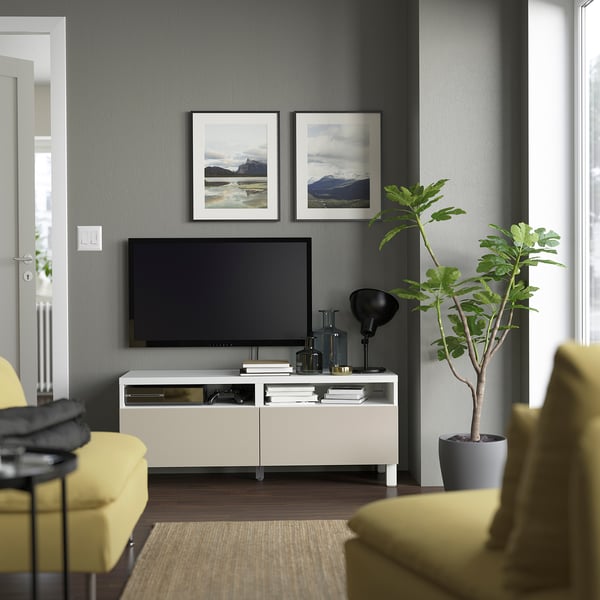 LAPPVIKEN Schubladenfront, helles Graubeige, 60x26 cm