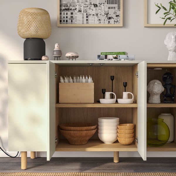 LEDAMOT Schrank, helles Graubeige, 150x42x75 cm