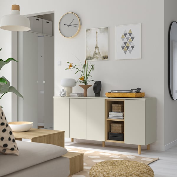 LEDAMOT Schrank, helles Graubeige, 150x42x75 cm