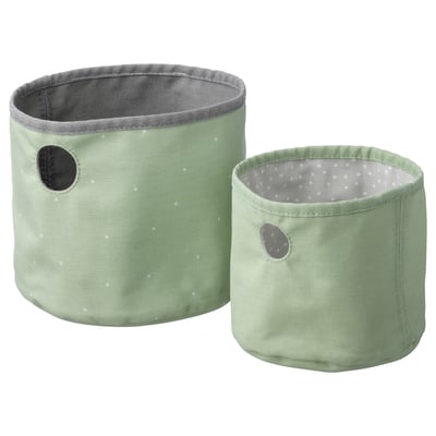 LEN Box 2er-Set, grün/hellgrau