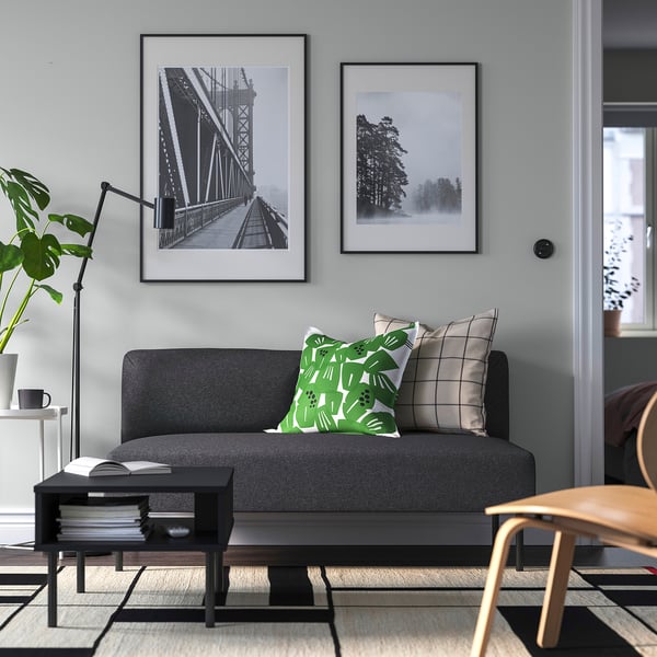 LILLEHEM 2er-Sitzelement, Gunnared/dunkelgrau Metall