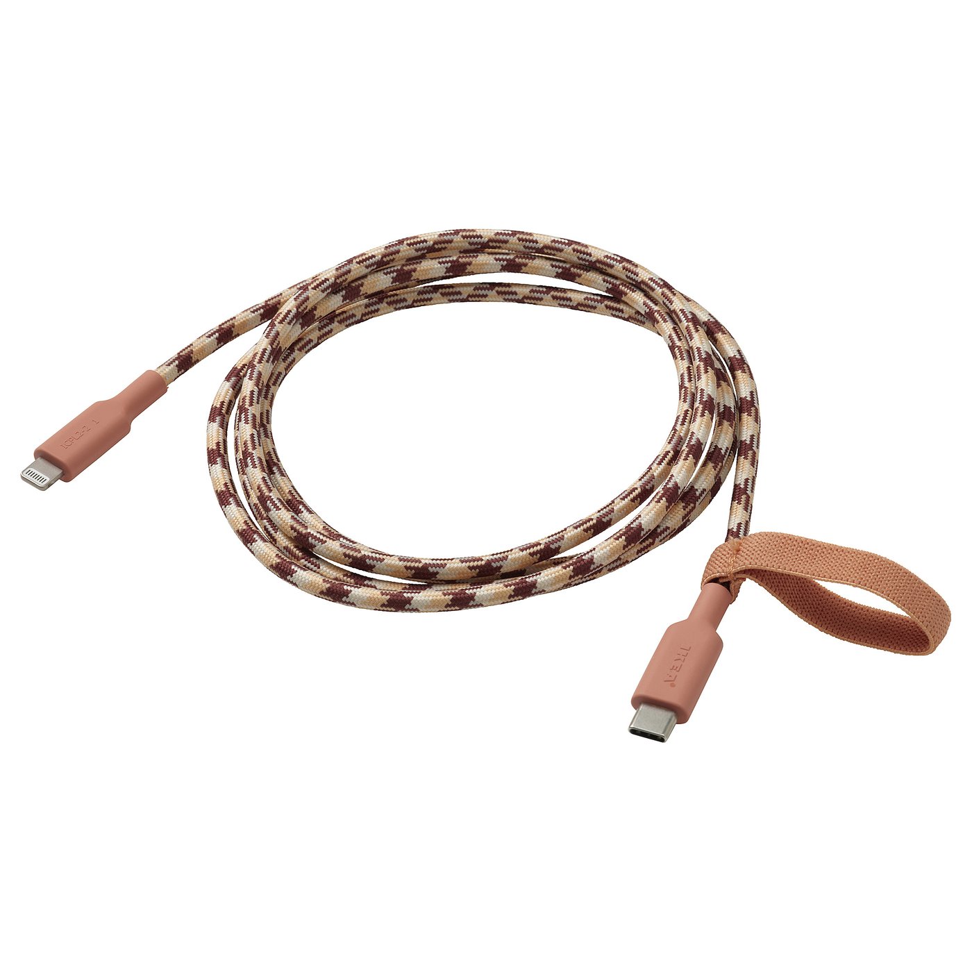 LILLHULT USB-C auf Lightning, rosa/beige, 1.5 m