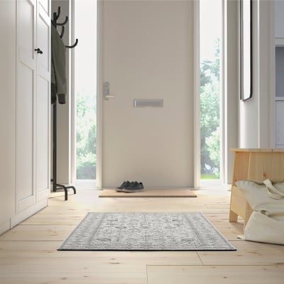 LOKALTÅG Teppich Kurzflor, beige/grau, 80x150 cm