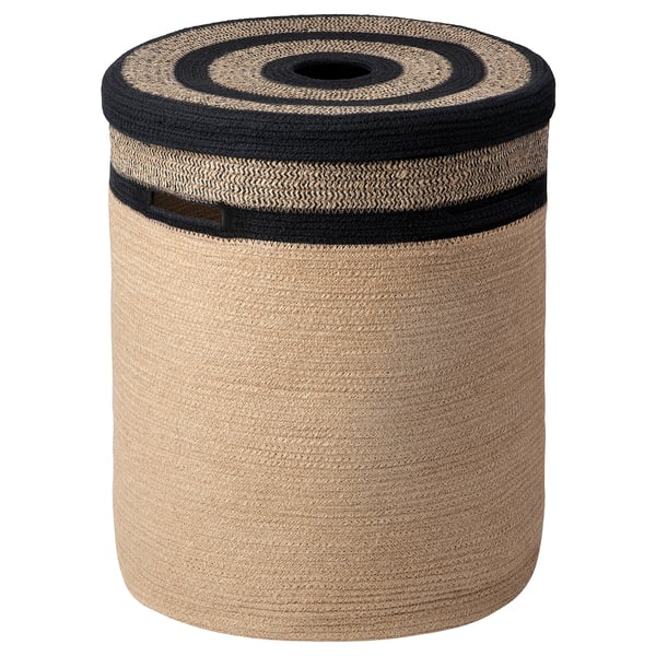 MÄVINN Wäschekorb, Jute/Baumwolle