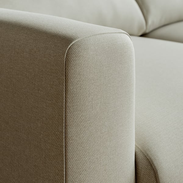 MALMKÖPING 3er-Sofa, mit Récamiere/Tibbleby hellbeige