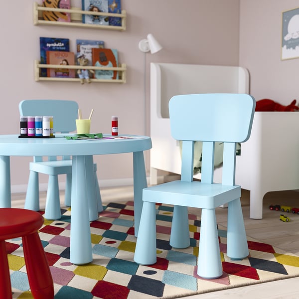 MAMMUT Kinderstuhl, drinnen/draußen/hellblau
