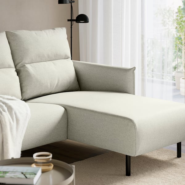 MANNARP 3er-Sofa mit Récamiere, Gunnared beige