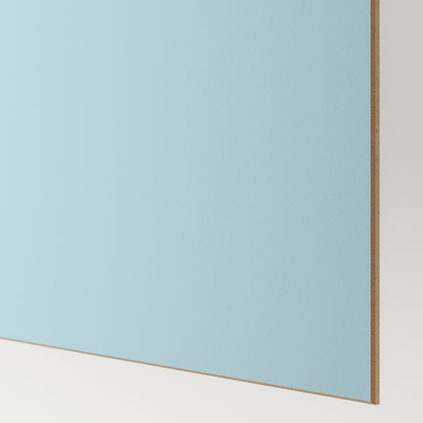 MEHAMN Schiebetürpaar, Aluminium doppelseitig/hellblau hellgrün, 200x201 cm