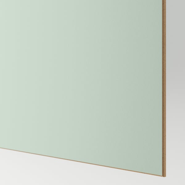 MEHAMN Schiebetürpaar, Aluminium doppelseitig/hellblau hellgrün, 200x201 cm
