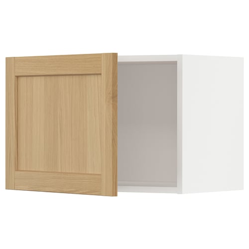 METOD Wandschrank, weiß/Forsbacka Eiche, 60x40 cm