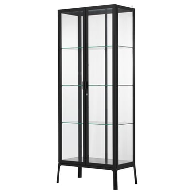 MILSBO Vitrine, anthrazit, 73x175 cm