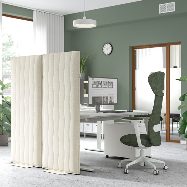 MITTZON Akustische Abschirmung, stehend, Gunnared beige, 70x157 cm