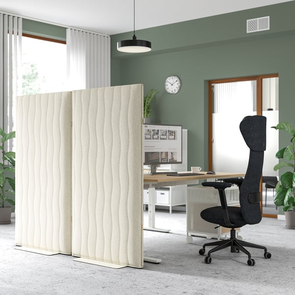 MITTZON Akustische Abschirmung, stehend, Gunnared beige, 90x157 cm