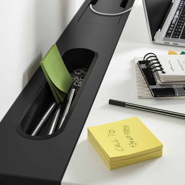 MITTZON Ansatzmodul, schwarz, 160x12 cm
