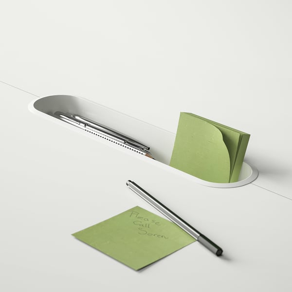 MITTZON Konferenztisch, rund/weiß, 120x75 cm