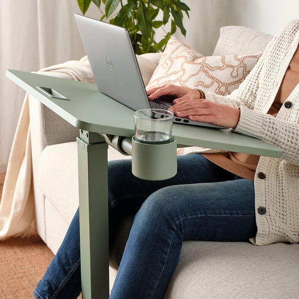 MITTZON Laptoptisch mit Rollen, grün, 66x50 cm