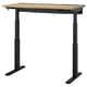 MITTZON Schreibtisch sitz/steh, elektrisch Eichenfurnier/schwarz, 120x60 cm
