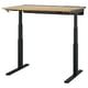 MITTZON Schreibtisch sitz/steh, elektrisch Eichenfurnier/schwarz, 120x80 cm