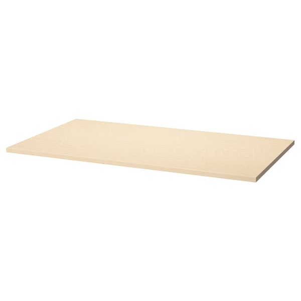 MITTZON Tischplatte, Birkenfurnier, 120x68 cm