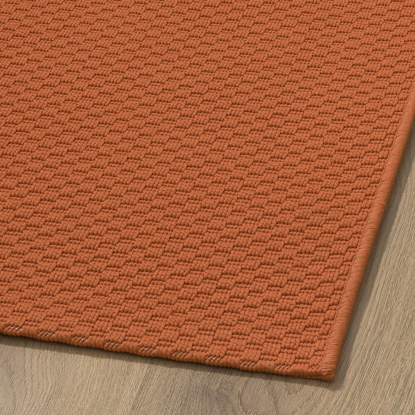 MORUM Teppich flach gewebt, drin/draußen, orange, 160x230 cm
