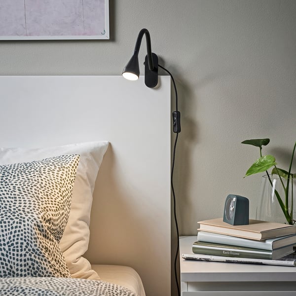 NÄVLINGE Klemmspot, LED, schwarz