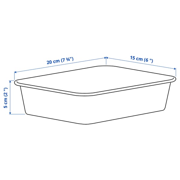 NOJIG Sortierbox, Kunststoff/beige, 15x20x5 cm