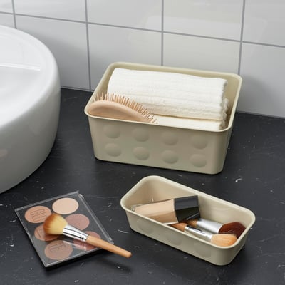 NOJIG Sortierbox, Kunststoff/beige, 10x20x5 cm