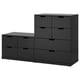 NORDLI Kommode mit 10 Schubladen, anthrazit, 160x99 cm