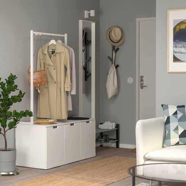 NORDLI Kommode mit 3 Schubladen, weiß, 120x169 cm