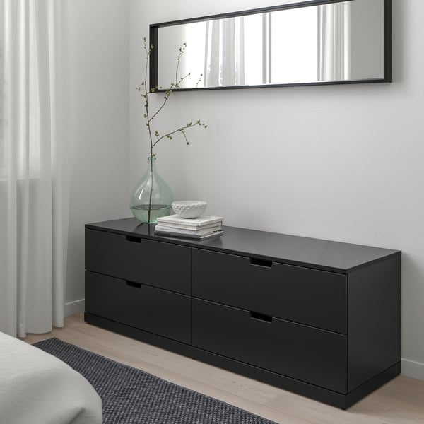 NORDLI Kommode mit 4 Schubladen, anthrazit, 160x54 cm