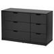 NORDLI Kommode mit 6 Schubladen, anthrazit, 120x76 cm