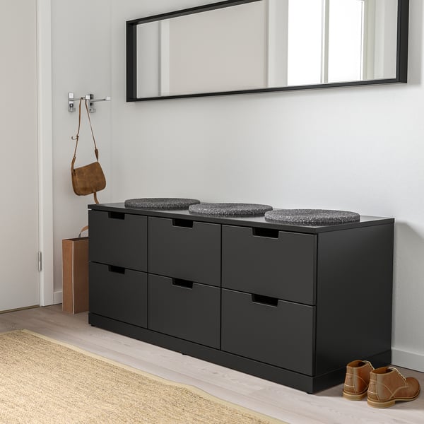 NORDLI Kommode mit 6 Schubladen, anthrazit, 120x54 cm