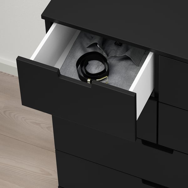 NORDLI Kommode mit 8 Schubladen, anthrazit, 120x99 cm