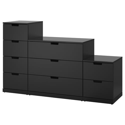 NORDLI Kommode mit 9 Schubladen, anthrazit, 160x99 cm