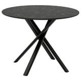 NORRMJÖLE Tisch, schwarz marmoriert/schwarz, 105 cm