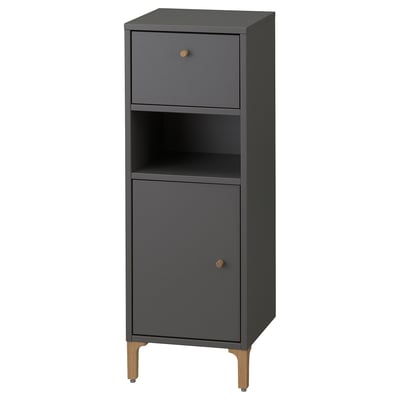 NORSÄLVEN Schrank, grau, 32x32x94 cm
