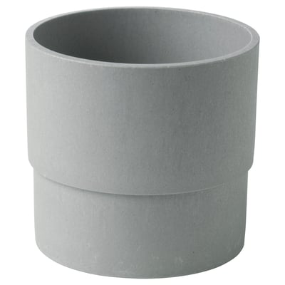 NYPON Übertopf, drinnen/draußen grau, 12 cm