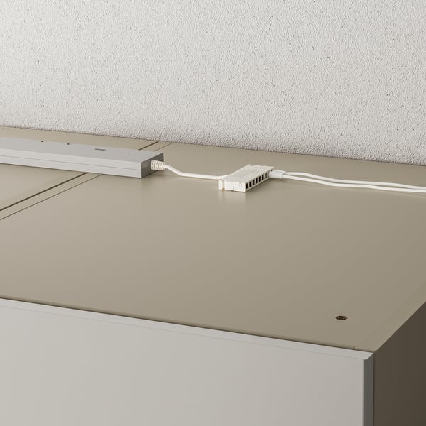 ÖVERSIDAN LED-Lichtleiste/Kleidersch + Sensor, dimmbar graubeige, 71 cm