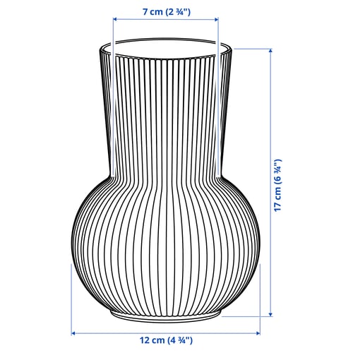 PÅDRAG Vase, Klarglas, 17 cm